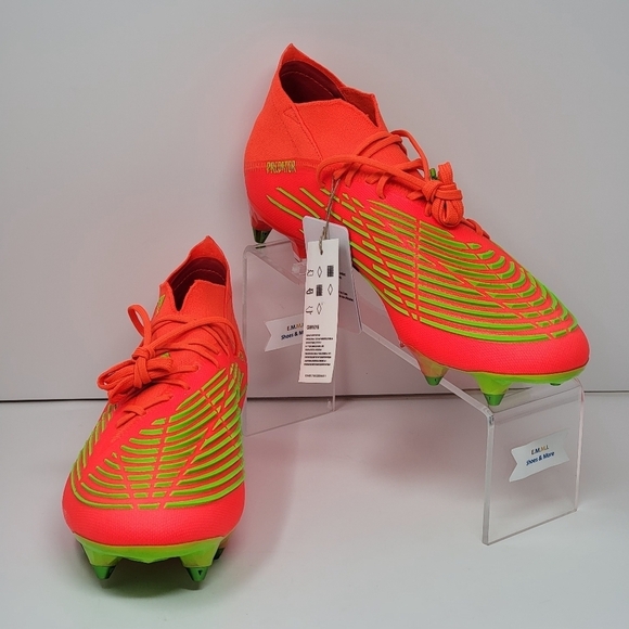 Adidas Predator Edge.1 SG Soccer Cleats Solar Red GW1016 Men’s Size 9.5 New - Picture 3 of 10